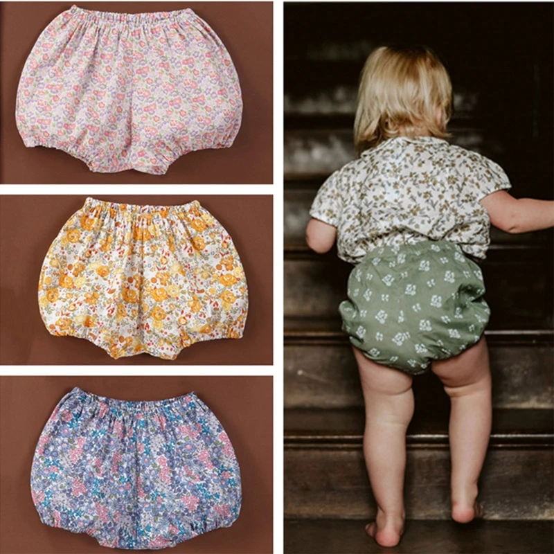 Cute Bloomer Shorts Baby Summer Floral Shorts Toddler Boys Girls 6-18Month Pants
