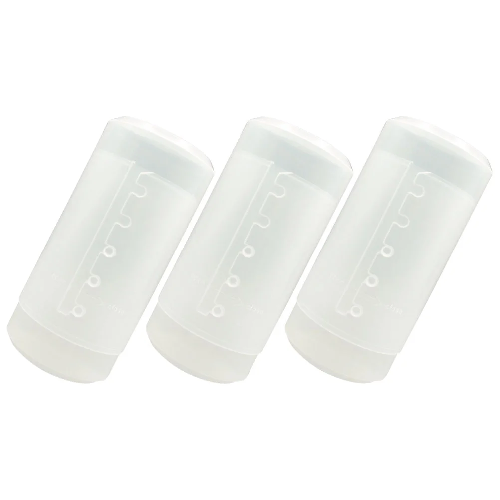 3 Pcs Retractable Brush Storage Cups Clear Makeup Holder Plastic Organizers Case Travel Holders Containers Women Girls