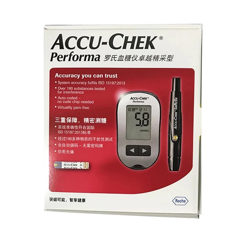 Accu-chek-medidor/Monitor/Sistema para diabéticos, equipo de rendimiento para glucosa en sangre