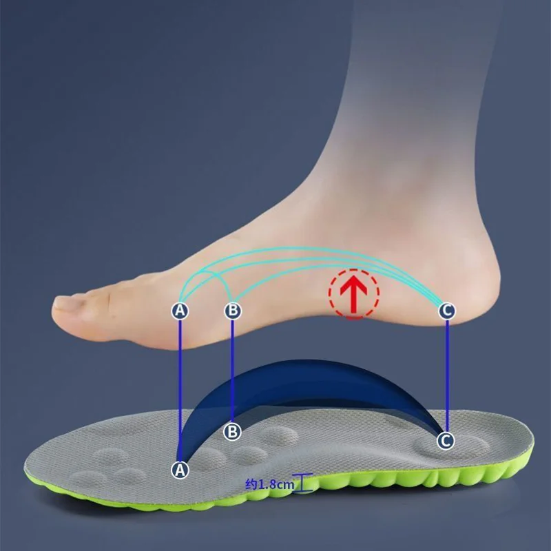 4D Shock Absorption Insoles High Elasticity Latex Massage Shoe Pads Inserts Unisex Soft Sports Running Deodorant Cushions