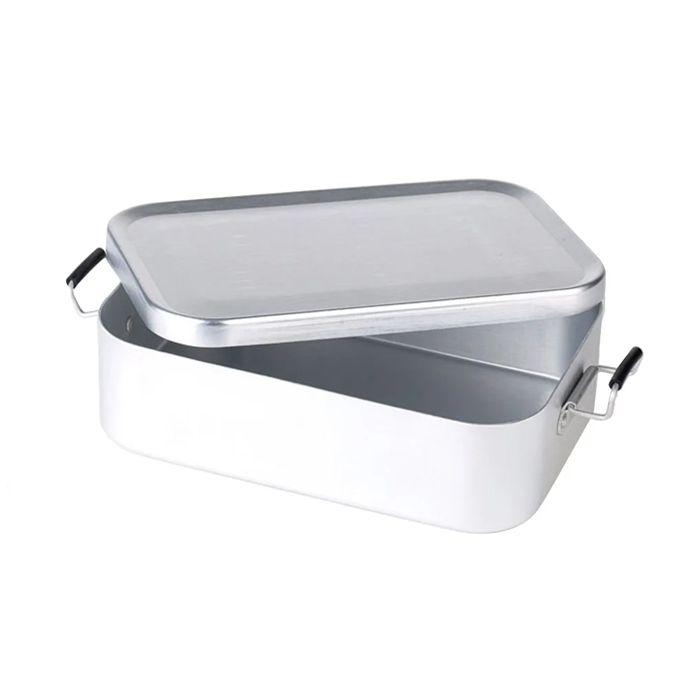 

Box Bento Lunch Metal Aluminum Student Camping Insulation Travel Portable