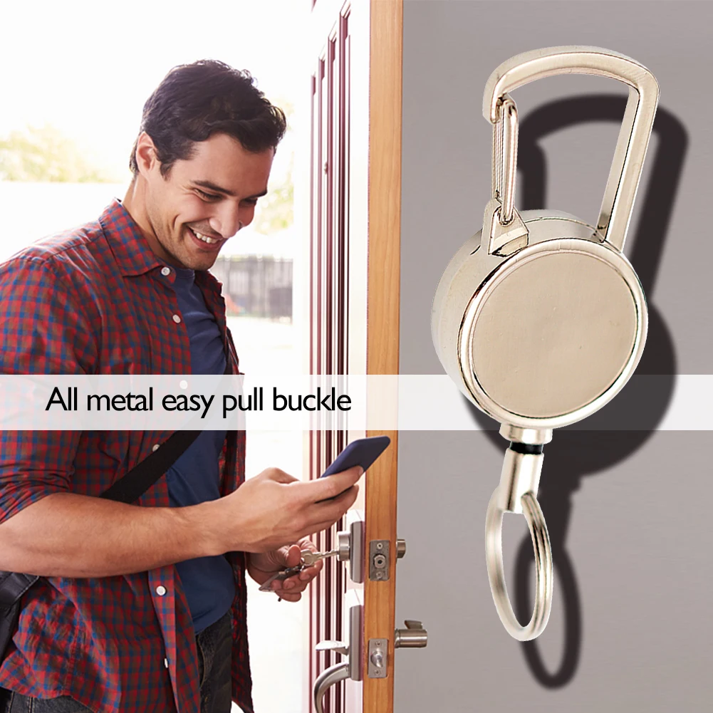 

Металлический Телескопический брелок с выдвижным кольцом для ключей инструменты для кемпинга Многофункциональный противокражный Выдвижн...