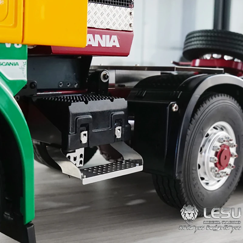 Металлический аккумуляторный ящик LESU с пластиной для Tamiyay 1/14 RC тягач