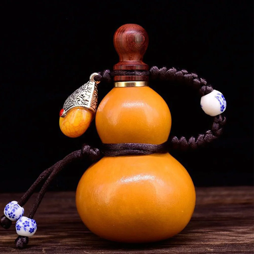 

Chinese Decor Gourd Bottle Decorate Gourd Stopper Chinese Ornaments Natural Crystal Medicine Gourd