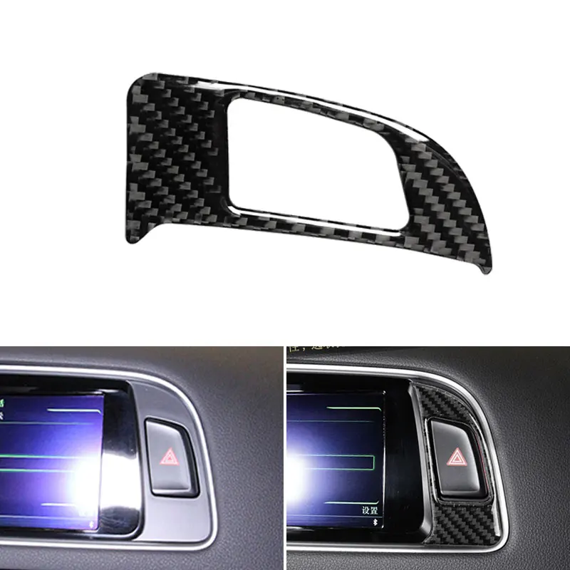 

Real Carbon Fiber Car Styling Navigation Dashboard Panel Warning Light Cover Trim For Audi Q5 2009 2010 2011 2012 2013 - 2017