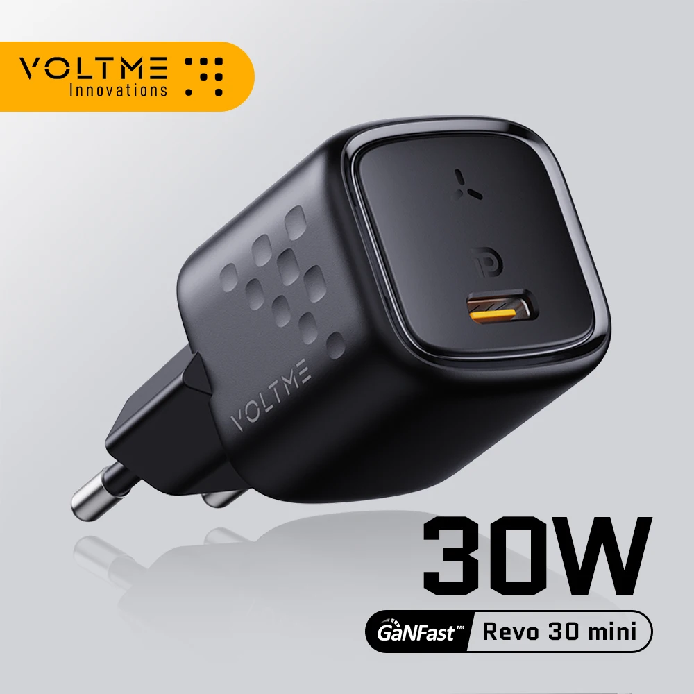 Зарядное устройство VOLTME 30 Вт GaN USB Type-C быстрое зарядное PD 3 0 мини портативный