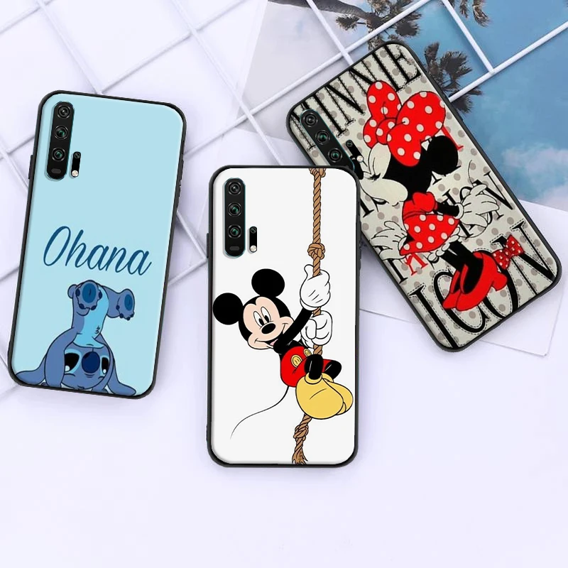 

Disney Mickey Mouse For Huawei Honor Honor 20i 20 V20 Pro Lite Soft Silicon Back Phone Cover Protective Black Tpu Case Funda