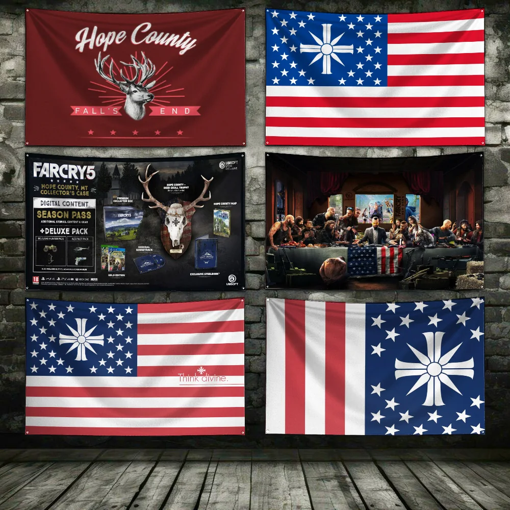 3x5 футов Far Cry 5 флаг страны Hope полиэстеровый баннер с цифровой печатью для гаража
