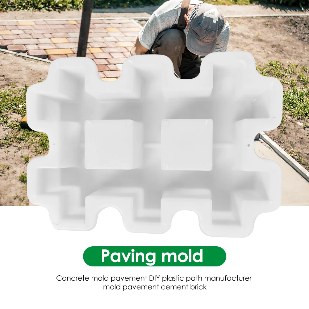 

DIY Path Maker Paving Cement Brick Molds Outdoor Courtyard Garden Stone Road Walk Concrete Brick Carving Pavement Tool