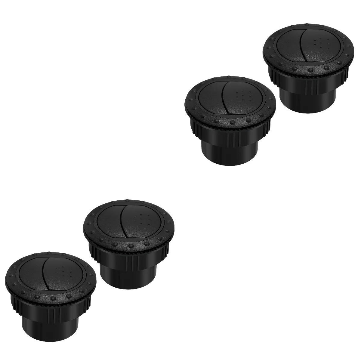 

4 Pcs Dashboard Air Conditioner Outlet Air Vent Outlet 60mm Dash Vent Exhaust Grille for Car A1176 RV Black