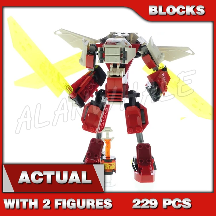 

229pcs Shinobi 2in1 Kai's Mech Jet Posable Arms Legs Plane 11483 Building Blocks Toys GIfts Compatible With Model