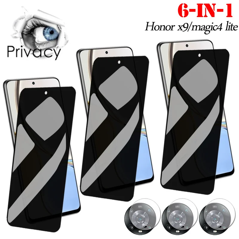 privacy glass, anti spy protective glass for honor magic4 lite 5g antiespia honor x9 4g x9 5g xonor magic 4 lite anti glare safty tempered glass peep-proof screen protector