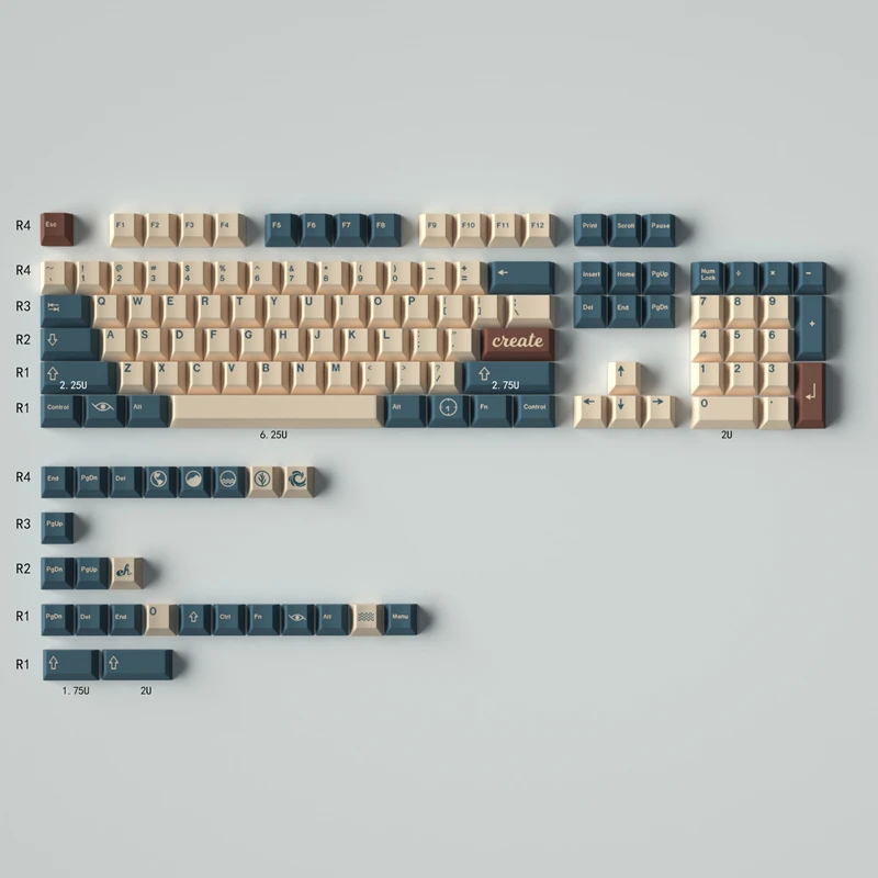 

GMK Earth Tones Mars Text Root Keycaps 23/129 PBT Sublimation Keycap Cherry Profile For Mechanical Keyboard 61 64 84 108 Layout