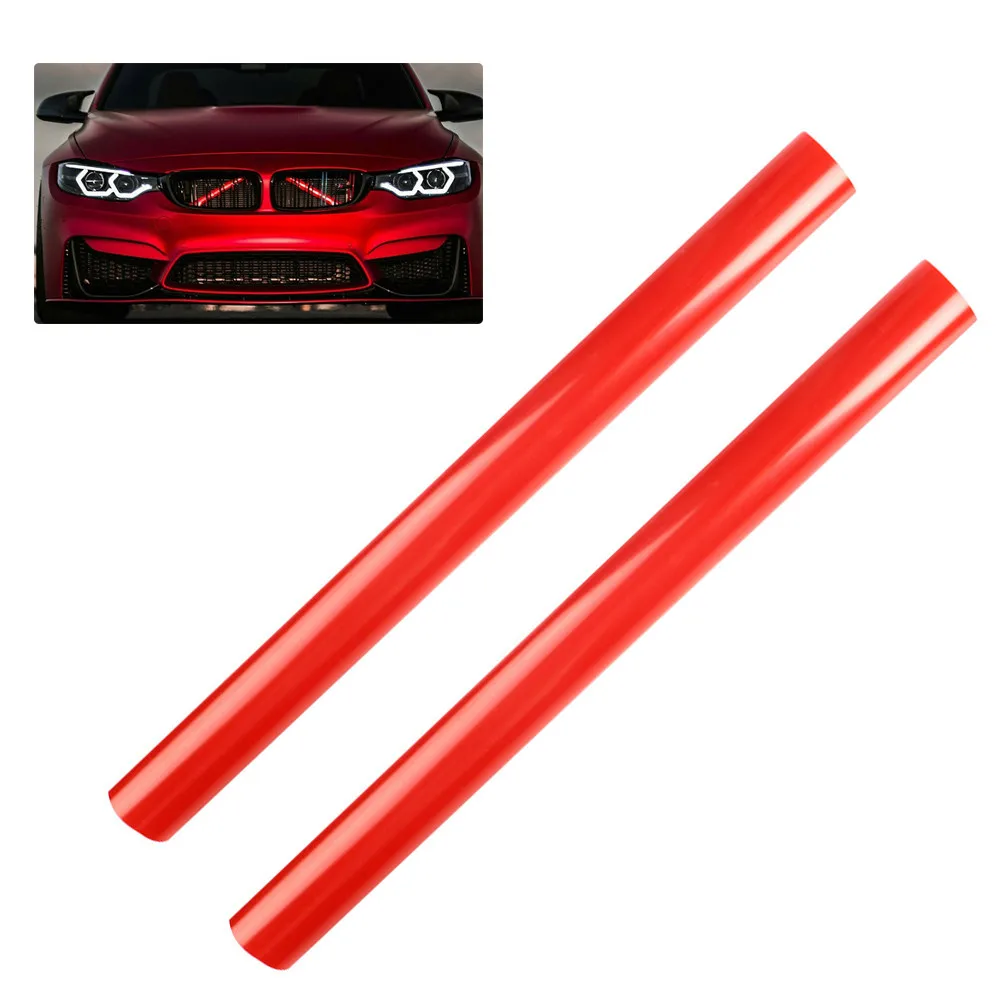 2pcs Red Car Front Bumper Gril	