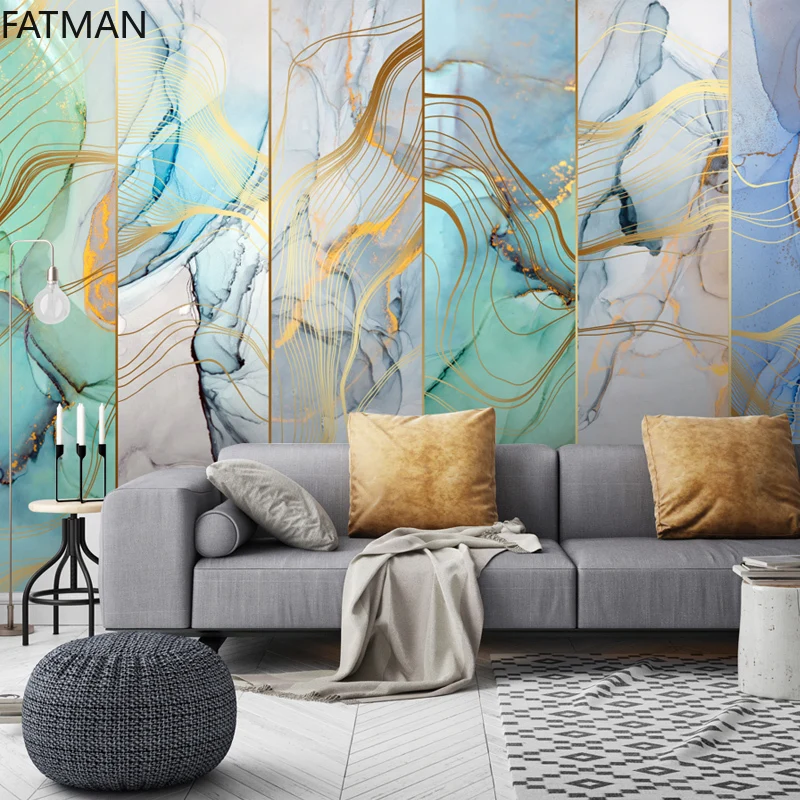 

FATMAN Custom Modern Minimalist Abstract Geometric Mural TV Background 3D Wall Paper Living Room Sofa Wall Covering Dropship