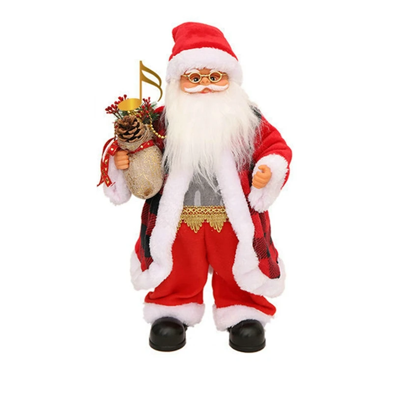 

Christmas Decorations For Home Electric Santa 50Cm Glow Doll New Year Children's Gifts Shop Window Ornaments