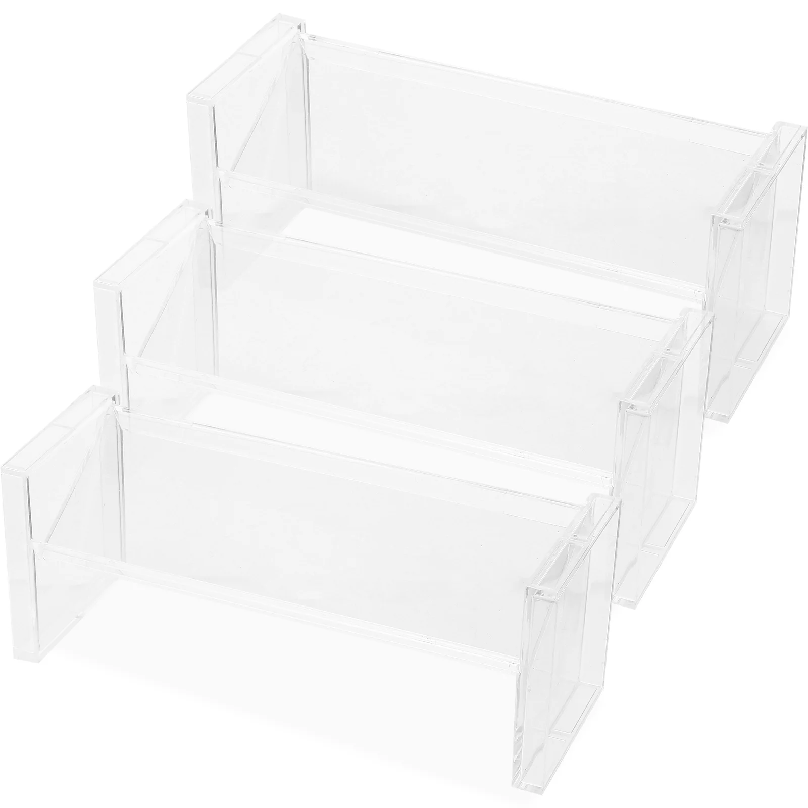 

Display Rack Organizer Risers Stand Transparent Clear Desktop Acrylic Bottleshowcase Rectangularstands Holder Case Hand Shelf