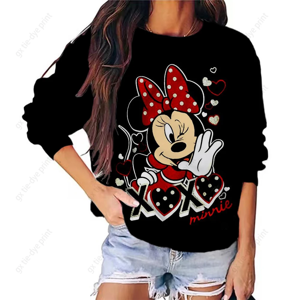 

Women's Sweatshirt Pullover Disney Minnie Mickey Mouse Print Hoodies Autumn Casual Women Hooded Y2k Hoodie Christmas Gift