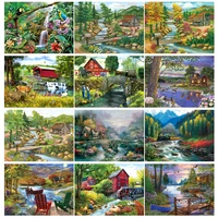 classic landscape diy 5d diamond painting full drill square round embroidery mosaic art picture of rhinestones home decor gifts