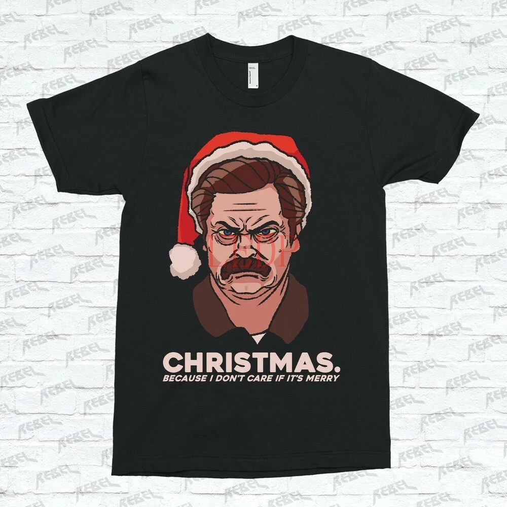 

Ron Swanson Christmas Customized Printed T-Shirt Fashion Cool Men Women T shirt