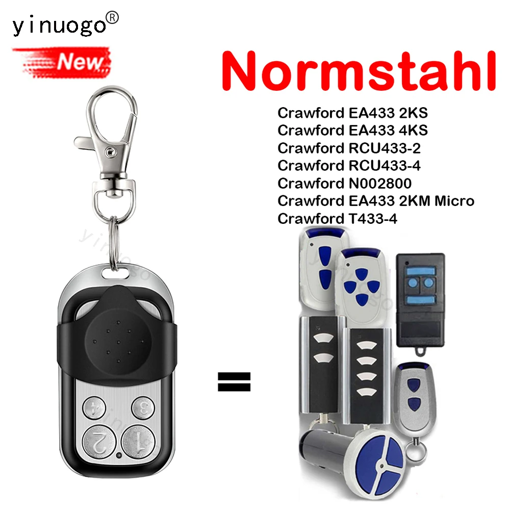 

Normstahl Crawford EA433 2KS 4KS 2KM Micro RCU433-2 RCU433-4 N002800 T433-4 Garage Door Remote Control 433.92mhz Rolling Code