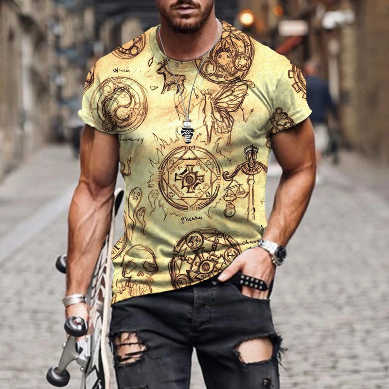 

The Coolest Summ Hip-hop Style Pattern 3D Printing Oversized T-shirt O-neck Fashion Casual Men's Short-sleeved Shirt