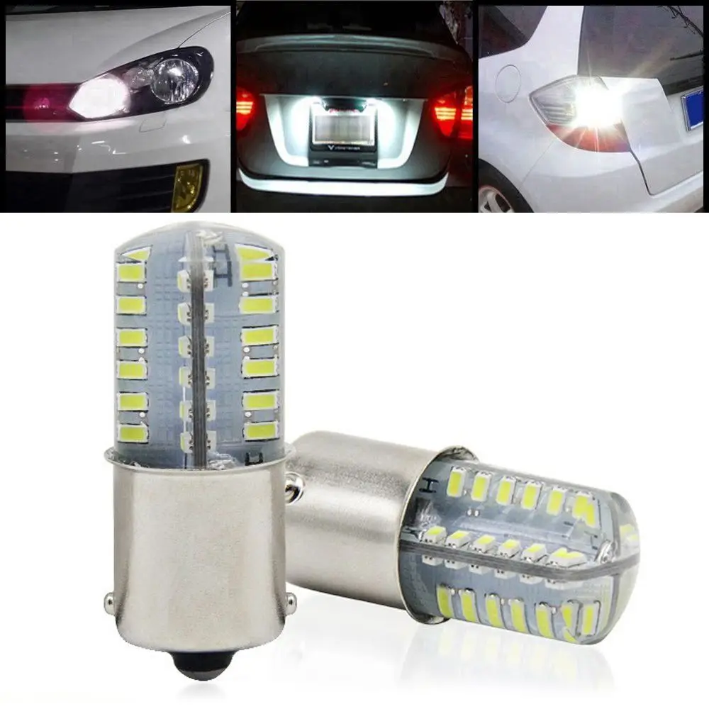 

2 шт. 1156 2835 15SMD светодиодный Автомобильный задний фонарь, фонарь заднего хода, сигнал поворота, стоп-сигнал