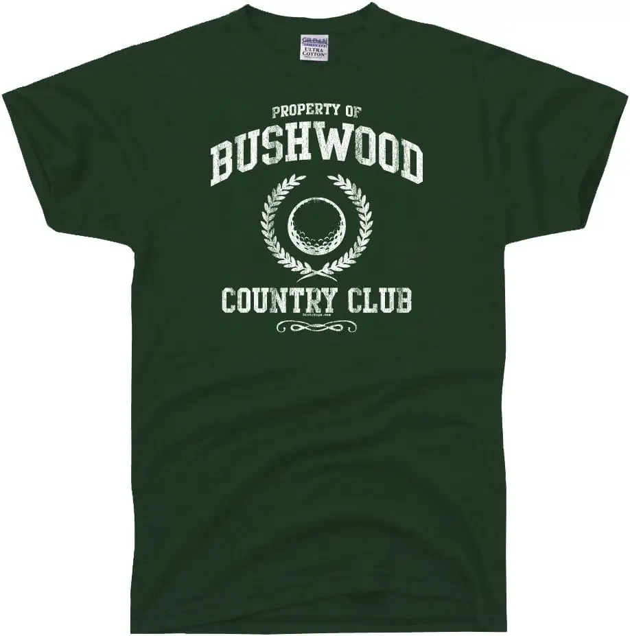DIRTYRAGZ Мужская забавная футболка в стиле ретро Bushwood Country Club зеленая