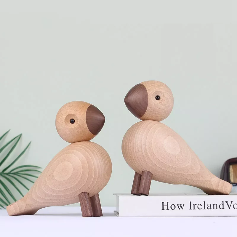

Wooden play The puppet puppet woodcarving decoration creative Home Furnishing bird of Denmark Small ornaments in room