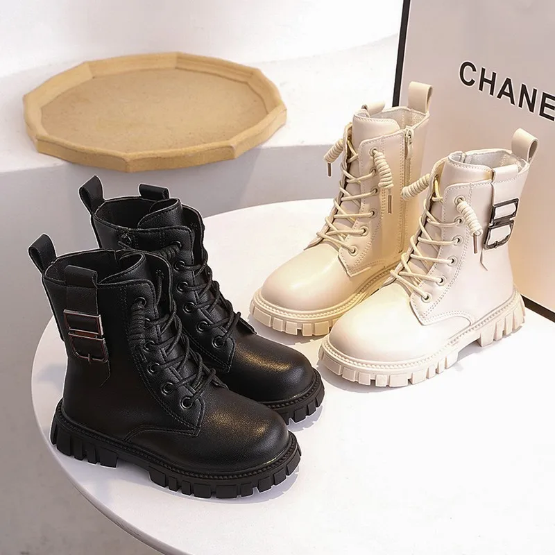 Осенне-зимние детские ботинки Модные ботильоны для мальчиков Студенческая