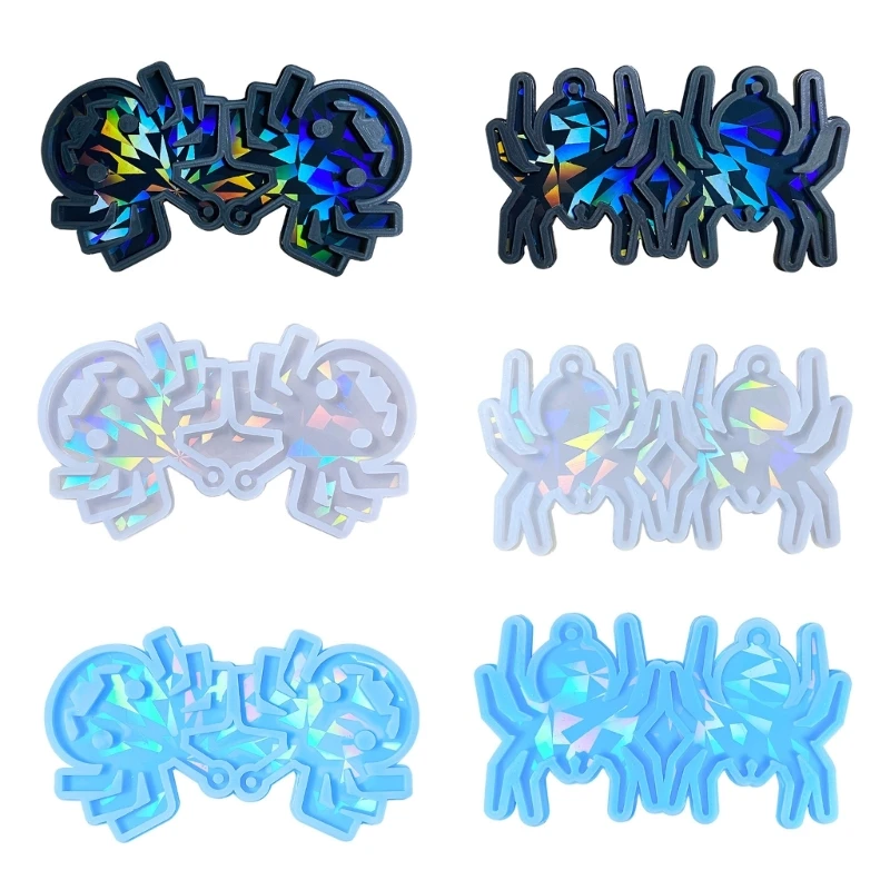 

Форма для эпоксидной смолы «Пауки», голографический брелок, кулон, силиконовая форма, сделай сам, ювелирные изделия, Прямая