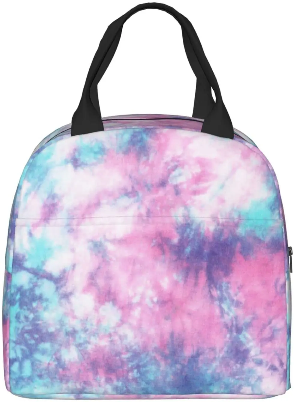 

Пастельный Синий Розовый Ланч-бокс с галстуком, изолированная сумка для еды, сумка для ланча, многоразовый пакет для закусок, пищевой контей...