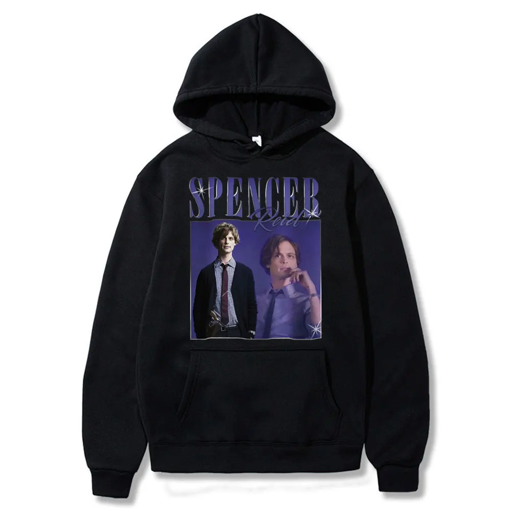 

Vintage Spencer Reid Graphic Hoodie Men's Fashion Hip Hop Oversized Sweatshirts Harajuku Gothes Pullovers Streetwear Unisex