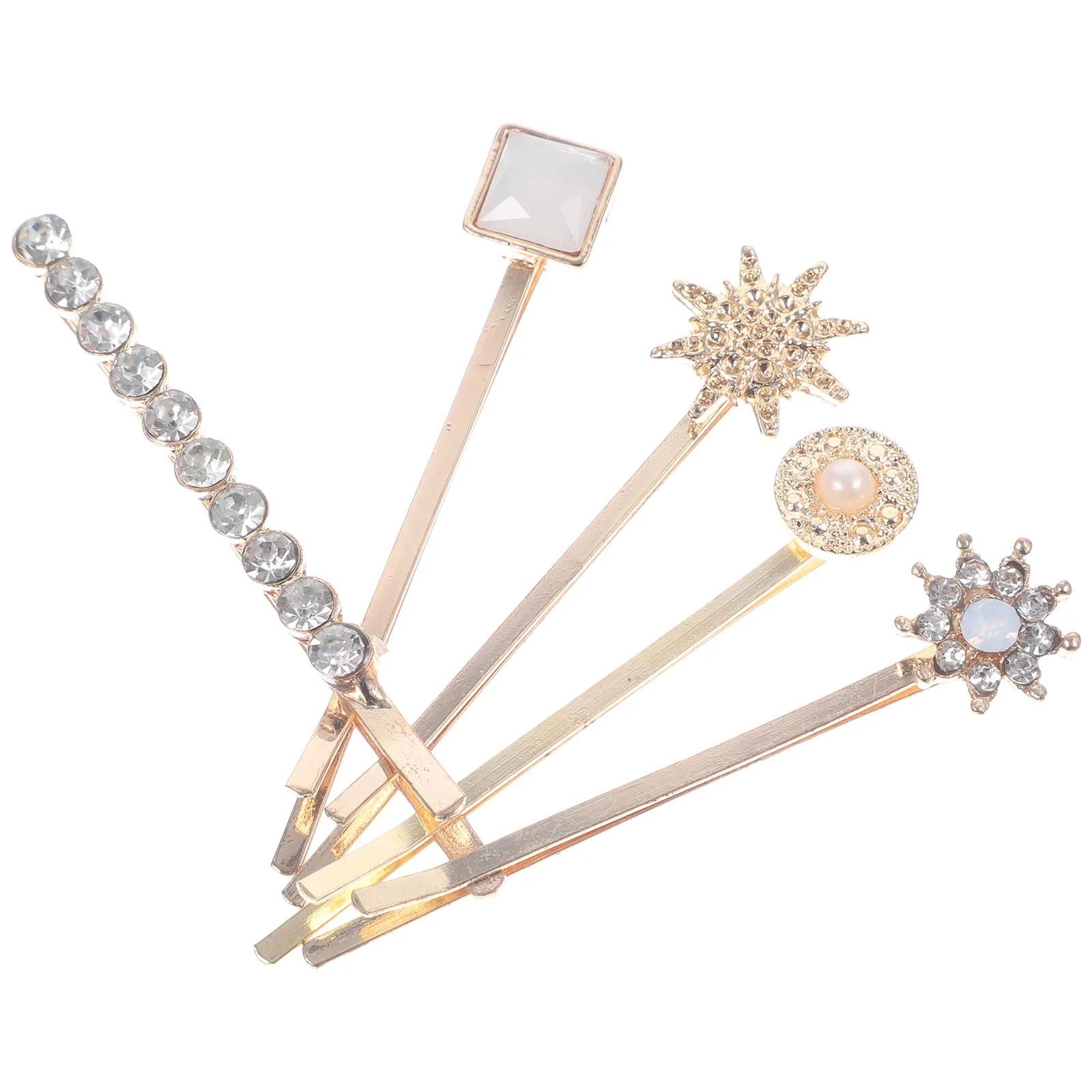 

5pcs Retro Hair Clips Metal Barrettes Bobby Pin Hair for Ladies and Girls(Assorted Color)