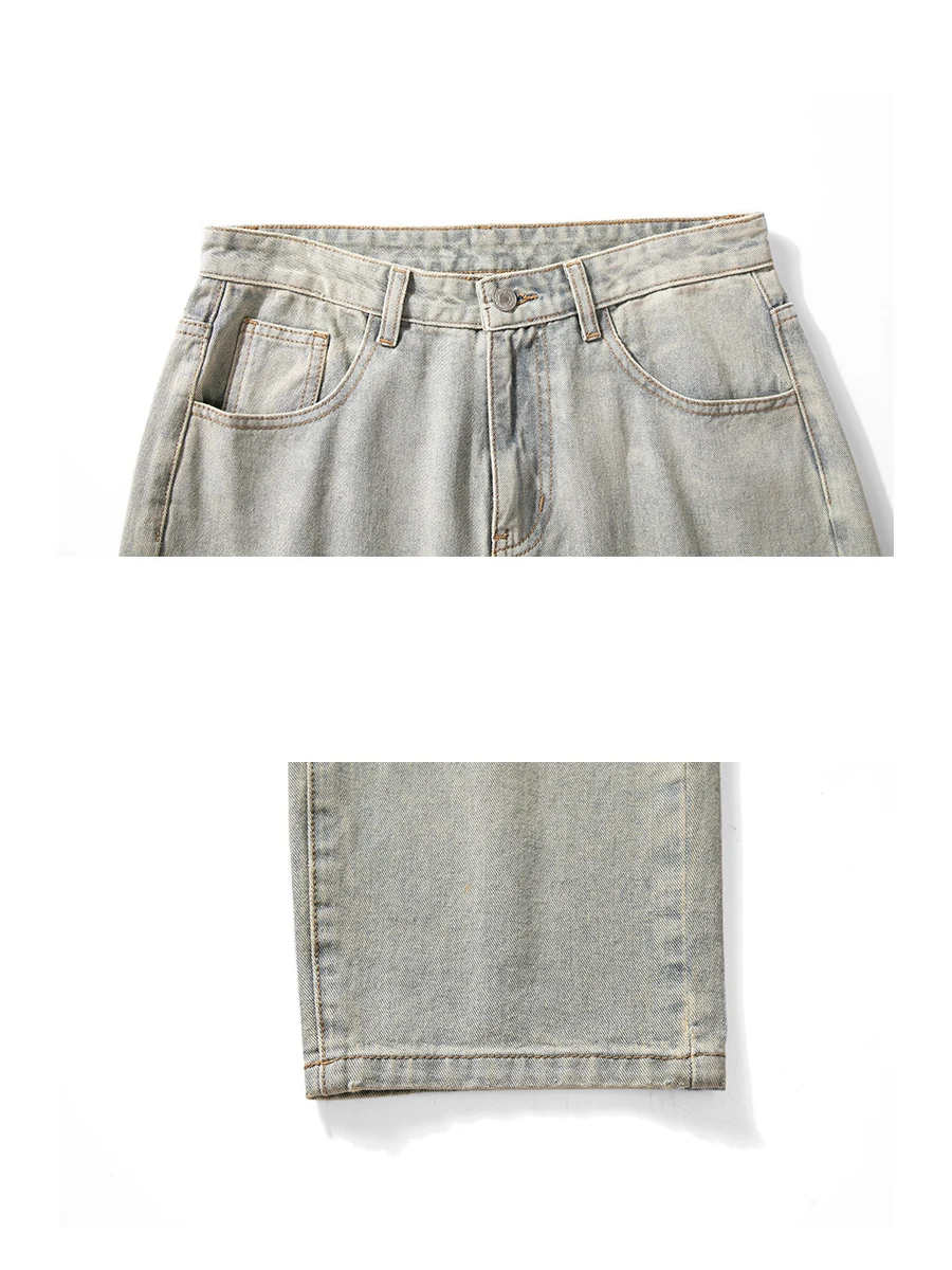 Four Seasons Men Clothing European and American Hip-hop Casual Loose Straight Wide-leg Trousers Fashion Streetwear Ins Hot Sale