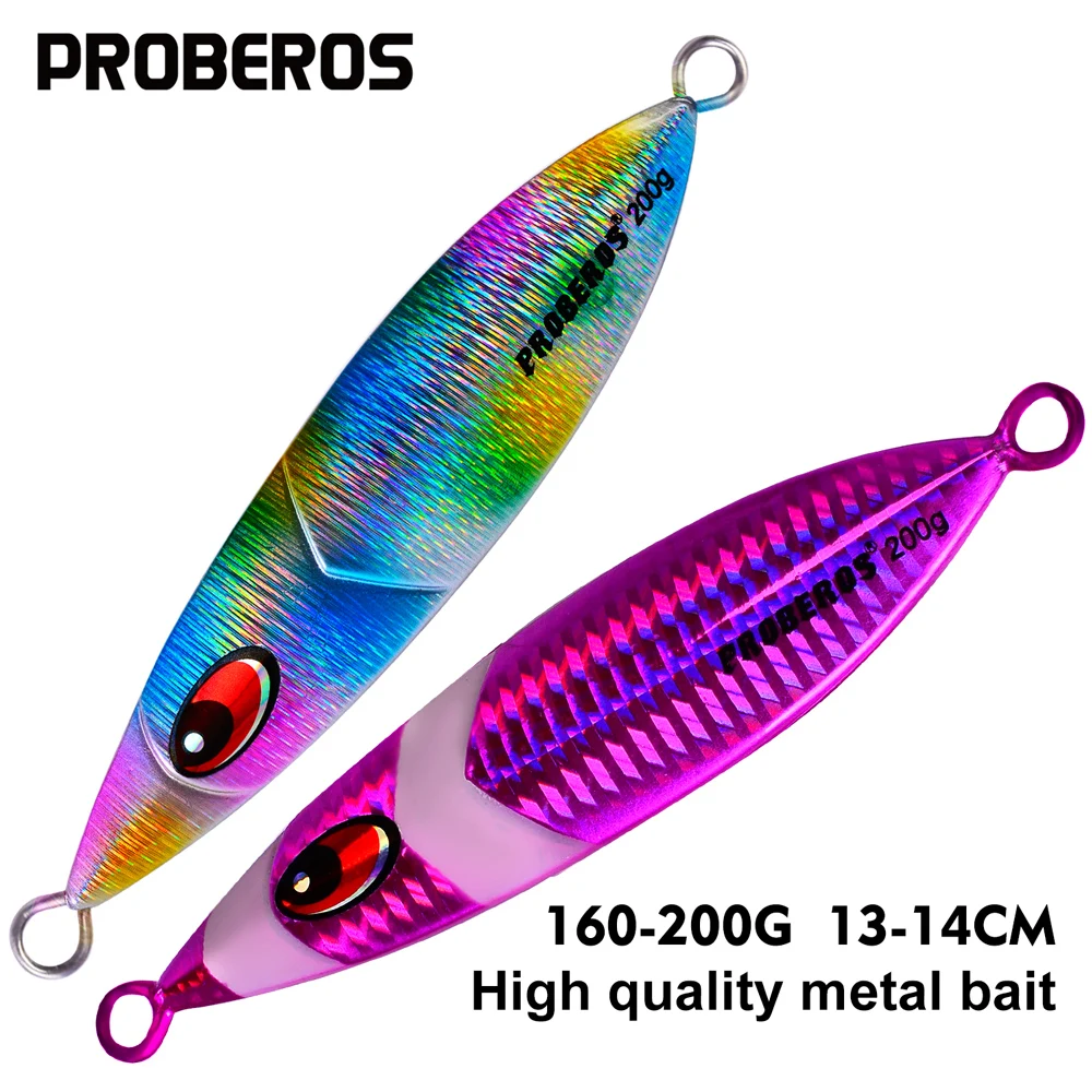 

PRO BEROS Jigs 160-200g Fishing Lure 8 Color Fishing Bait 13cm-14cm Casting Lure Deep Sea Jig Hard Fishing Tackle