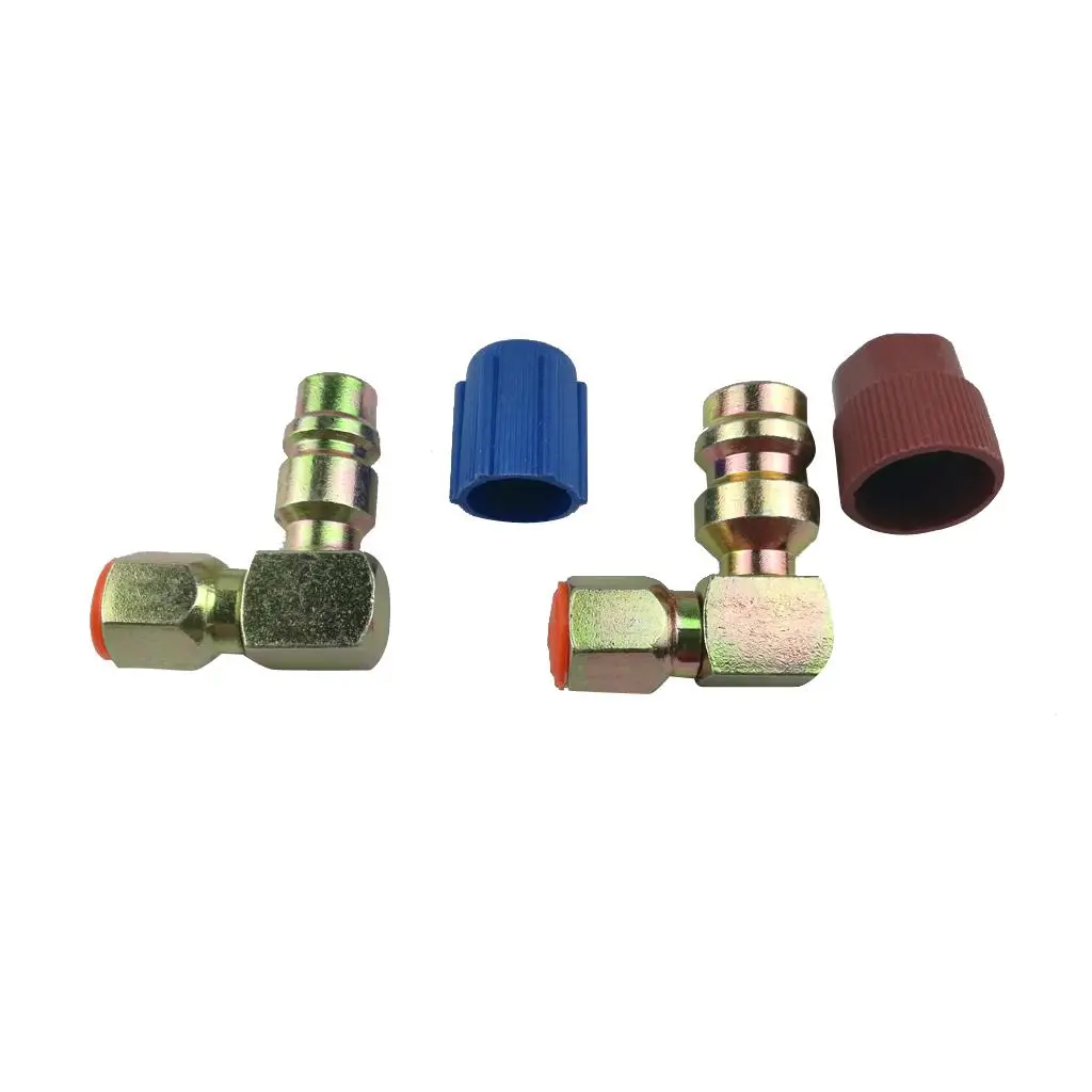 Высокая и низкая боковая муфта кондиционера Адаптер R12 к R134a Быстрый разъем 90