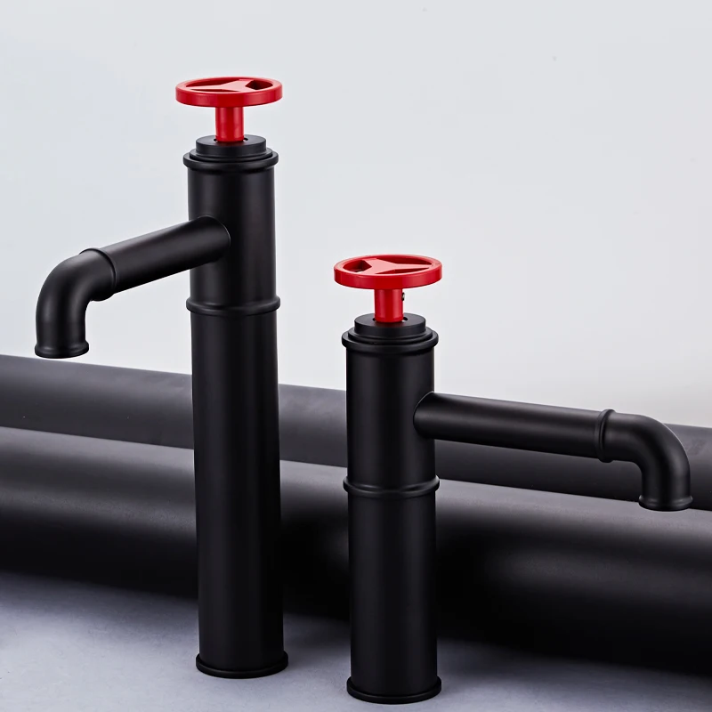 Креативный промышленный стиль латунный смеситель для раковины в ванной комнате