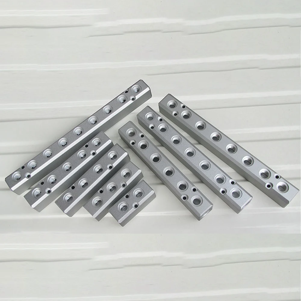 

BSP 1/2 "In G1/4" Out 2 3 4 5 6 7 8 9 10-ходовой пневматический алюминиевый разветвитель коллектора 30x30 мм