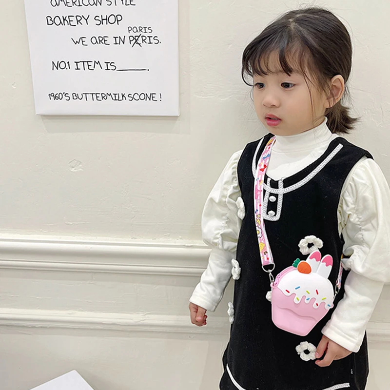 Новая детская силиконовая сумка-мессенджер с милым мороженым мультяшным