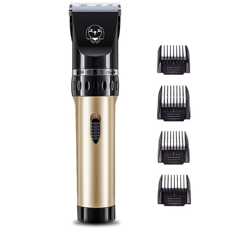

Dog Clippers Cat Shaver, Professional Hair Grooming Clippers Detachable Blades Cordless Rechargeable with Guards Combs Quiet