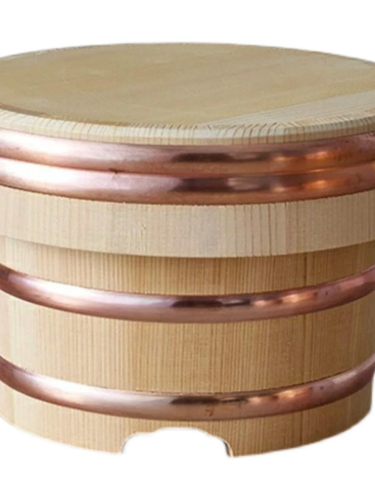 Ручная работа традиционный Медный Круглый Ковш для риса с кольцом