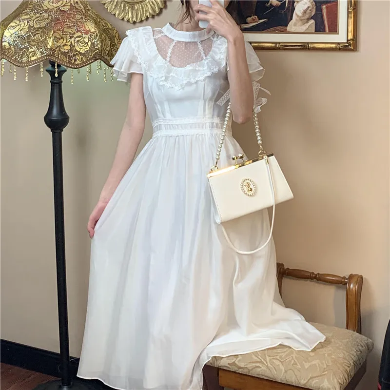 Retro Fairy Dress Women's Eu Style Wedding Dress Short Sleeve Prom Dresses Summer Evening Dress Vestidos Mujer Dress Retro Dress