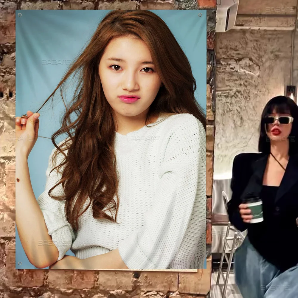 Bae Suzy Корейская Звезда Мисс Скандинавский Креативный Узор Висячий Флаг Полиэстер