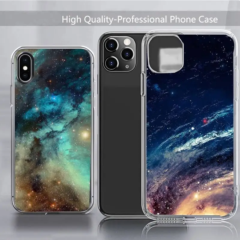 

Universe Starry Skybeautiful Phone Case Transparent soft For iphone 11 13 12 14 x xs xr pro max mini plus