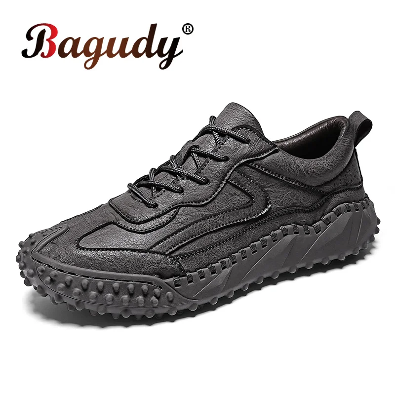

Men's Leather Shoes Men Casual Shoes Soft Handmade Driving Shoes Men Loafers Fashion Moccasins Outdoor Flat Breathable Sneakers