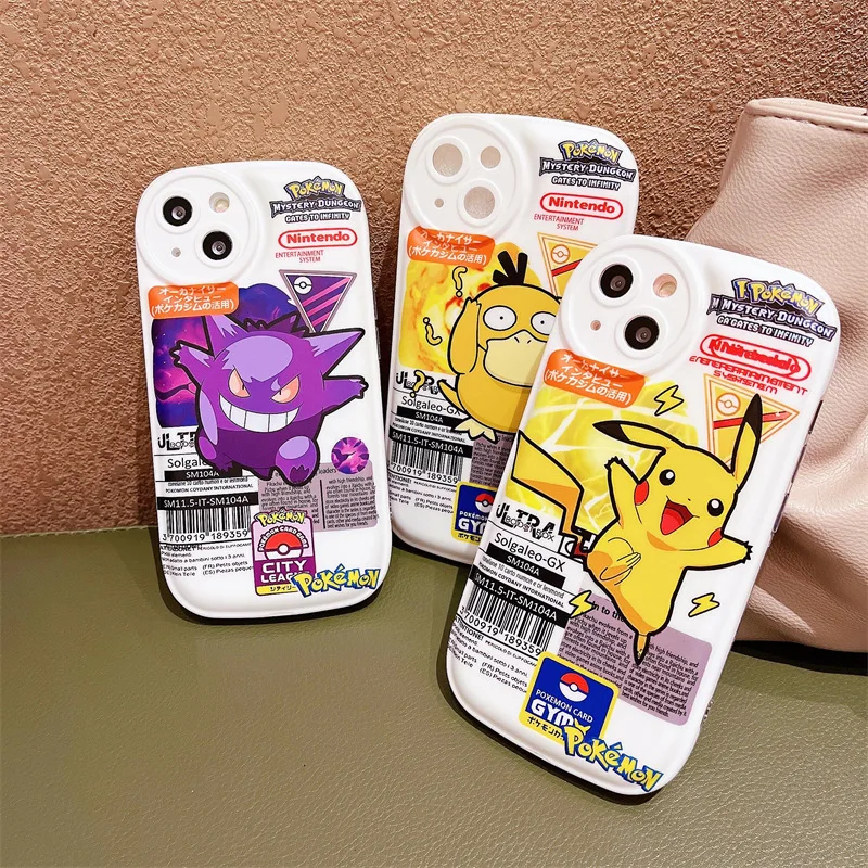 

Cartoon Funda Pokemon Pikachu Phone Cases For iPhone 14/13/12/11/X/XR/XS 14/13/12/11 Pro Max XS MAX Shockproof Soft Back Cover