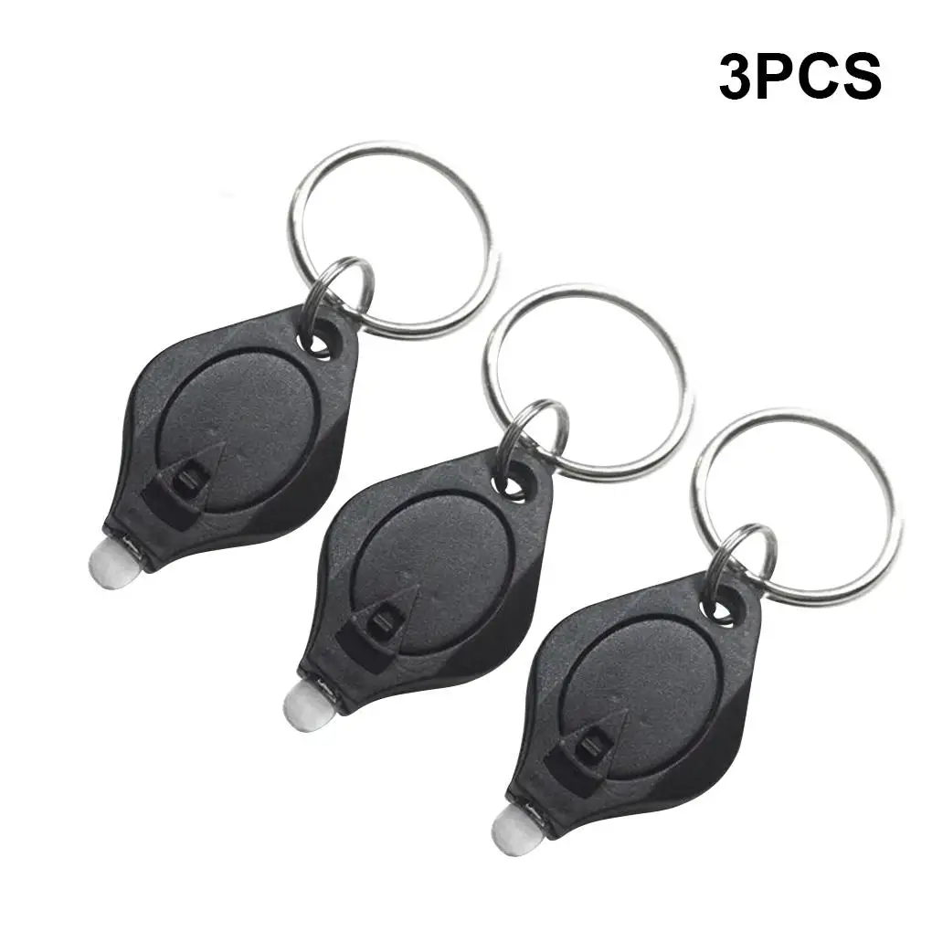 

3pcs Mini LED Flashlight Purple Light LED Keychain Torch UV Torch Keychain Lamp Pocket Torch Money Detector Pet Urine Detector