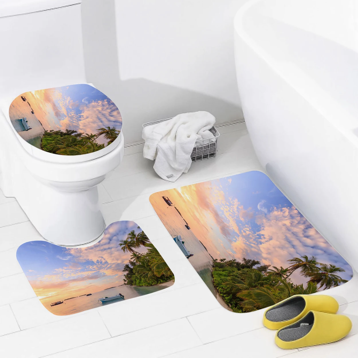 

Коврики для ванной микрофибра 3 штуки