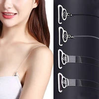 1pairs metal buckle bra straps belt womens elastic transparent silicone adjustable invisible intimates women accessories